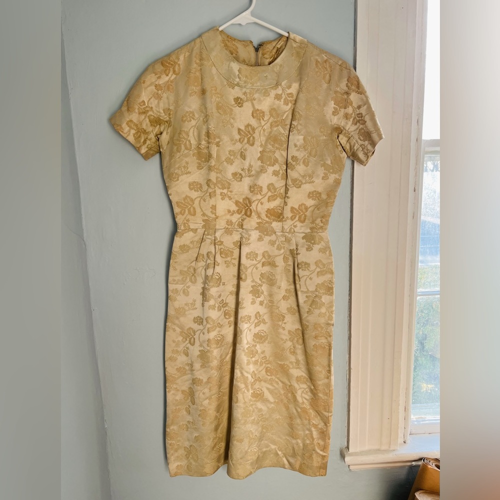 Real vintage 50s/60s gold cocktail dress
